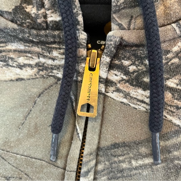 Carhartt Realtree Camo Hunting Zip Up Hoodie Large Original Fit - Picture 3 of 9